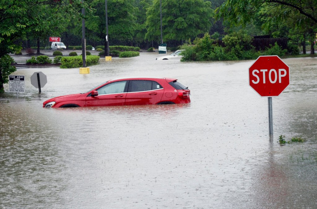 flooding in Raleigh, N.C.